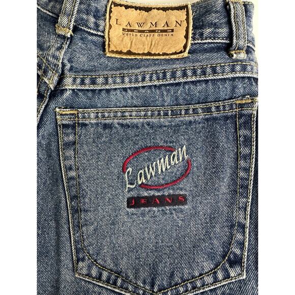 Vintage Lawman Jeans Size 7 27x32 Western Cowgirl Rodeo Button Fly Tapered Mom - Picture 2 of 15